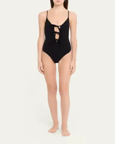 Lisa Marie Fernandez Three-Tie One-Piece Swimsuit | Thumbnail 2 Lisa Marie Fernandez Three-Tie One-Piece Swimsuit | Thumbnail 2