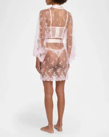 Kiki De Montparnasse Juliette Embroidered Lace Robe | Thumbnail 3 Kiki De Montparnasse Juliette Embroidered Lace Robe | Thumbnail 3