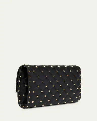 Valentino Garavani Quilted Rockstud Leather Shoulder Bag | Thumbnail 3 Valentino Garavani Quilted Rockstud Leather Shoulder Bag | Thumbnail 3