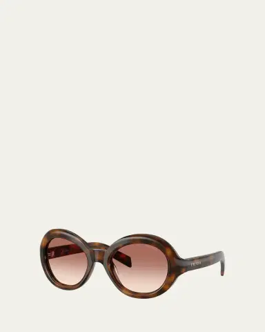 Prada PR D08SU 53MM Round Sunglasses | Thumbnail 2 Prada PR D08SU 53MM Round Sunglasses | Thumbnail 2
