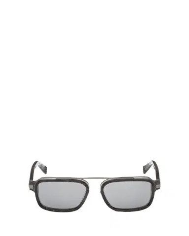 ZEGNA Men's Acetate and Titanium Rectangle Sunglasses | Thumbnail 1 ZEGNA Men's Acetate and Titanium Rectangle Sunglasses | Thumbnail 1