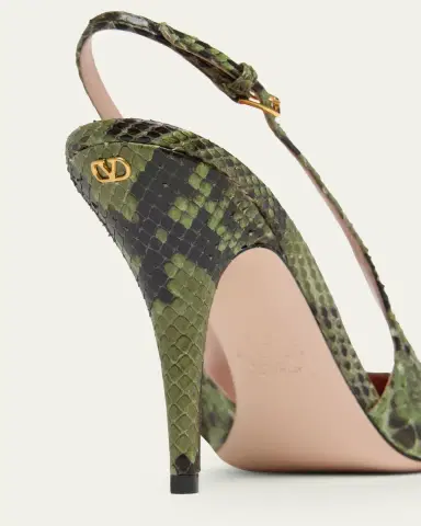 Valentino Garavani 100mm Cuttie Snakeskin Slingback Pumps | Thumbnail 5 Valentino Garavani 100mm Cuttie Snakeskin Slingback Pumps | Thumbnail 5
