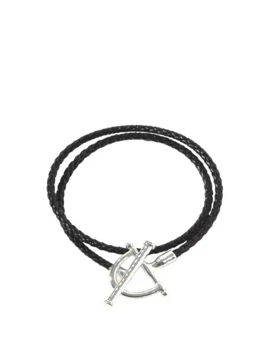 Anabel Aram Jewelry Cheval Leather Wrap Bracelet, Black/Silver | Thumbnail 1 Anabel Aram Jewelry Cheval Leather Wrap Bracelet, Black/Silver | Thumbnail 1