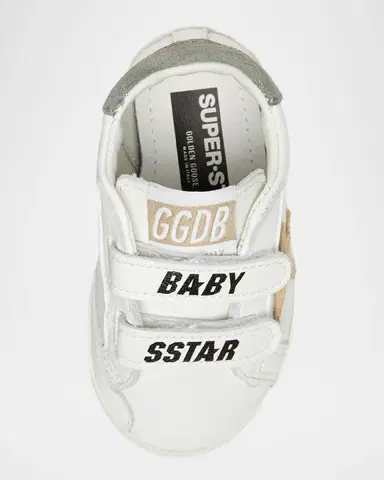 Golden Goose Boy 's Baby School Printed Nappa Leather Sneakers, Baby | Thumbnail 3 Golden Goose Boy 's Baby School Printed Nappa Leather Sneakers, Baby | Thumbnail 3
