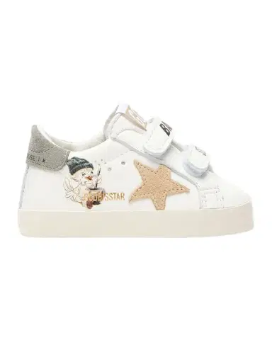 Golden Goose Boy 's Baby School Printed Nappa Leather Sneakers, Baby | Thumbnail 1 Golden Goose Boy 's Baby School Printed Nappa Leather Sneakers, Baby | Thumbnail 1