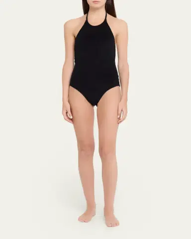 Lisa Marie Fernandez Terry Cloth Halter One-Piece Swimsuit | Thumbnail 2 Lisa Marie Fernandez Terry Cloth Halter One-Piece Swimsuit | Thumbnail 2