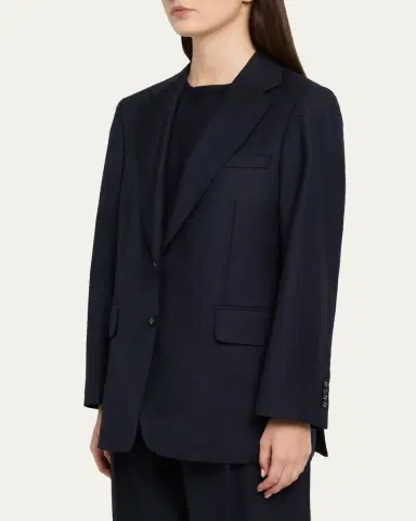 Officine Generale Edona Italian Herringbone Wool Tailored Jacket | Thumbnail 4 Officine Generale Edona Italian Herringbone Wool Tailored Jacket | Thumbnail 4