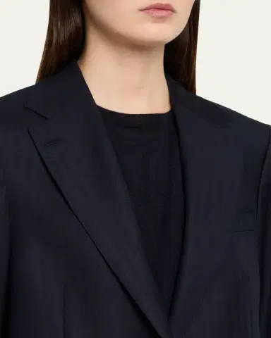 Officine Generale Edona Italian Herringbone Wool Tailored Jacket | Thumbnail 5 Officine Generale Edona Italian Herringbone Wool Tailored Jacket | Thumbnail 5