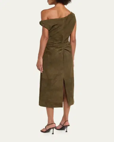 Proenza Schouler Kaelin Off-The-Shoulder Suede Mini Dress | Thumbnail 3 Proenza Schouler Kaelin Off-The-Shoulder Suede Mini Dress | Thumbnail 3