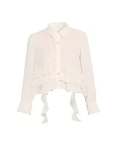 Cinq à Sept Nori Ruffled Button-Front Shirt | Thumbnail 1 Cinq à Sept Nori Ruffled Button-Front Shirt | Thumbnail 1
