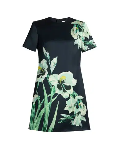 Erdem Floral Duchess Satin Mini Dress | Thumbnail 1 Erdem Floral Duchess Satin Mini Dress | Thumbnail 1