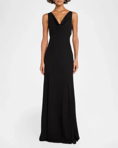 Jason Wu Collection Plunging Cowl-Neck Sleeveless Crepe Gown | Thumbnail 2 Jason Wu Collection Plunging Cowl-Neck Sleeveless Crepe Gown | Thumbnail 2