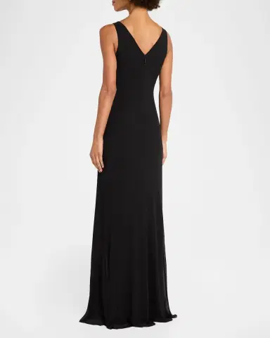 Jason Wu Collection Plunging Cowl-Neck Sleeveless Crepe Gown | Thumbnail 3 Jason Wu Collection Plunging Cowl-Neck Sleeveless Crepe Gown | Thumbnail 3
