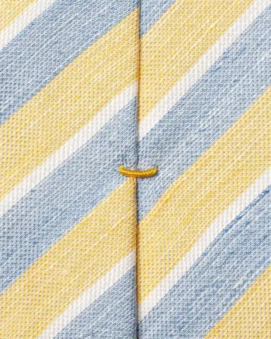 Eton Men's Linen and Silk Diagonal Stripe Tie | Thumbnail 3 Eton Men's Linen and Silk Diagonal Stripe Tie | Thumbnail 3