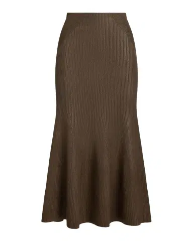 Ralph Lauren Collection Adrianna Foiled Rib-Knit Sweater Skirt | Thumbnail 1 Ralph Lauren Collection Adrianna Foiled Rib-Knit Sweater Skirt | Thumbnail 1