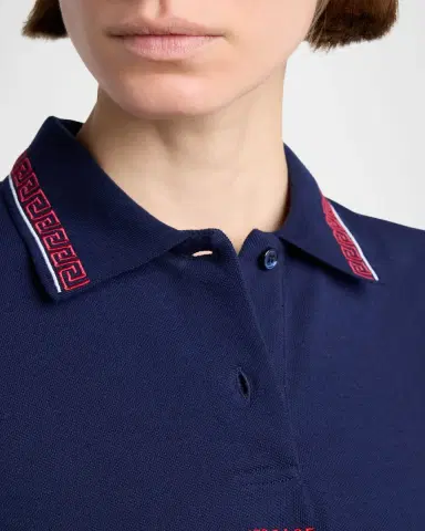 Versace Embroidered Knit Mini Polo Dress | Thumbnail 5 Versace Embroidered Knit Mini Polo Dress | Thumbnail 5