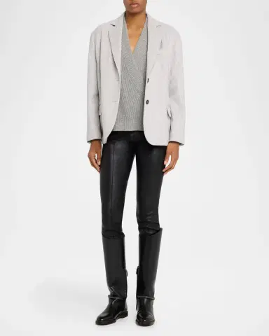 Brunello Cucinelli Cashmere Rib Wrap Vest | Thumbnail 2 Brunello Cucinelli Cashmere Rib Wrap Vest | Thumbnail 2