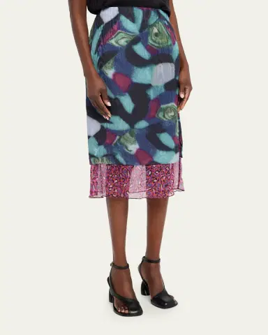 Dries Van Noten Layered Moire Midi Skirt | Thumbnail 4 Dries Van Noten Layered Moire Midi Skirt | Thumbnail 4