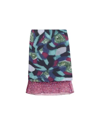 Dries Van Noten Layered Moire Midi Skirt | Thumbnail 1 Dries Van Noten Layered Moire Midi Skirt | Thumbnail 1