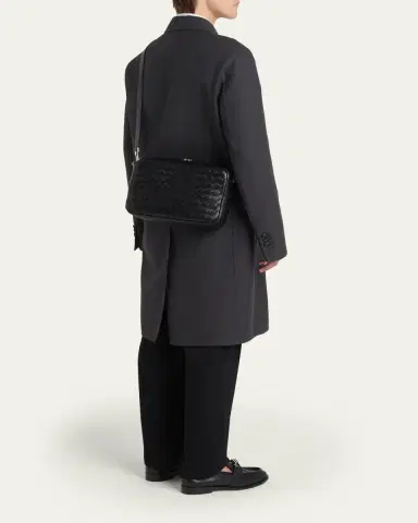 Bottega Veneta Men's Intrecciato Medium Crossbody Bag | Thumbnail 5 Bottega Veneta Men's Intrecciato Medium Crossbody Bag | Thumbnail 5