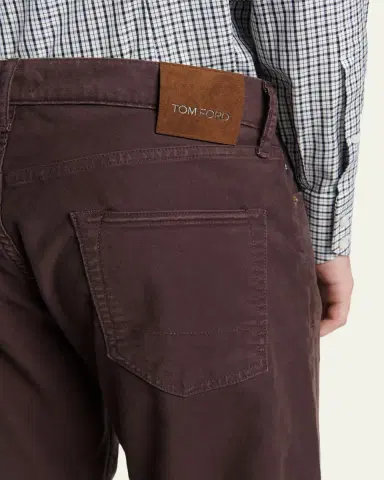 Tom Ford Men's Cotton Straight Leg Five-Pocket Pants | Thumbnail 5 Tom Ford Men's Cotton Straight Leg Five-Pocket Pants | Thumbnail 5