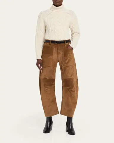 Nili Lotan Ezren Cable-Knit Wool Turtleneck Sweater | Thumbnail 2 Nili Lotan Ezren Cable-Knit Wool Turtleneck Sweater | Thumbnail 2