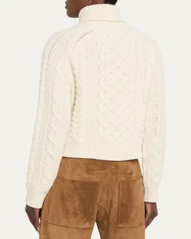 Nili Lotan Ezren Cable-Knit Wool Turtleneck Sweater | Thumbnail 3 Nili Lotan Ezren Cable-Knit Wool Turtleneck Sweater | Thumbnail 3