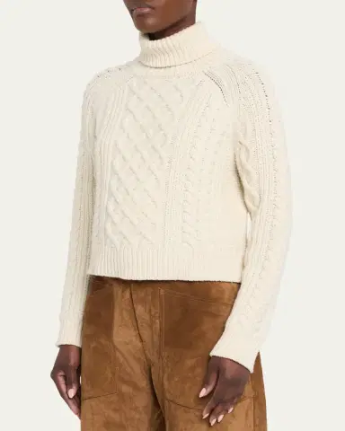 Nili Lotan Ezren Cable-Knit Wool Turtleneck Sweater | Thumbnail 4 Nili Lotan Ezren Cable-Knit Wool Turtleneck Sweater | Thumbnail 4