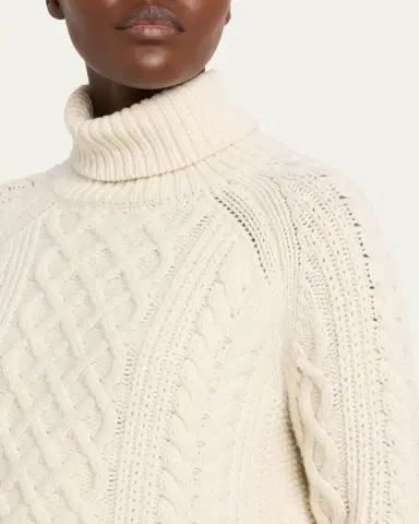 Nili Lotan Ezren Cable-Knit Wool Turtleneck Sweater | Thumbnail 5 Nili Lotan Ezren Cable-Knit Wool Turtleneck Sweater | Thumbnail 5