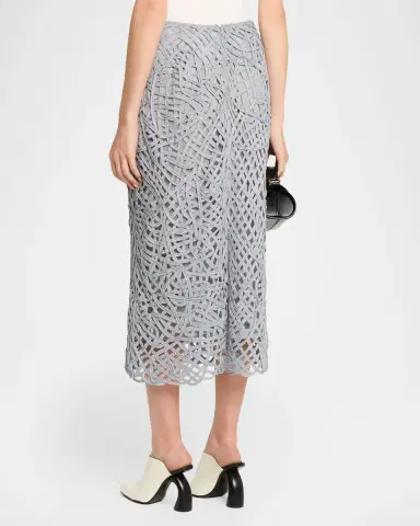 Diotima Marseille Openwork Knit Midi Skirt | Thumbnail 3 Diotima Marseille Openwork Knit Midi Skirt | Thumbnail 3