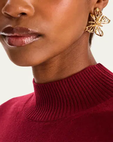 Oscar de la Renta Lace Butterfly Earrings | Thumbnail 2 Oscar de la Renta Lace Butterfly Earrings | Thumbnail 2