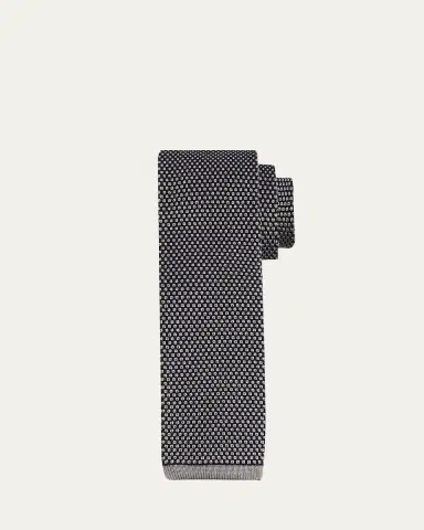 Brioni Men's Micro Motif Silk Tie | Thumbnail 3 Brioni Men's Micro Motif Silk Tie | Thumbnail 3