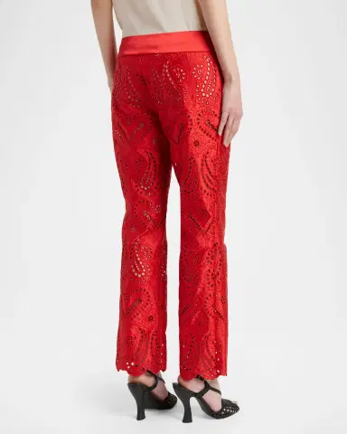 Etro Paisley Eyelet Embroidered Straight-Leg Ankle Trousers | Thumbnail 2 Etro Paisley Eyelet Embroidered Straight-Leg Ankle Trousers | Thumbnail 2