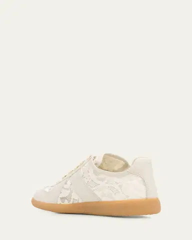 Maison Margiela Replica Lace and Leather Low-Top Sneakers | Thumbnail 4 Maison Margiela Replica Lace and Leather Low-Top Sneakers | Thumbnail 4
