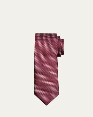 Brioni Men's Micro-Woven Silk Jacquard Tie | Thumbnail 3 Brioni Men's Micro-Woven Silk Jacquard Tie | Thumbnail 3