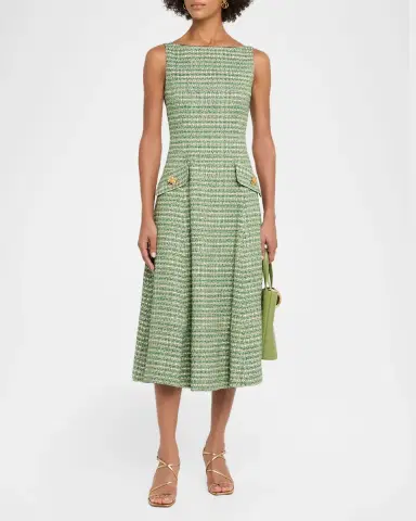 Carolina Herrera Tweed Sleeveless A-Line Dress | Thumbnail 2 Carolina Herrera Tweed Sleeveless A-Line Dress | Thumbnail 2