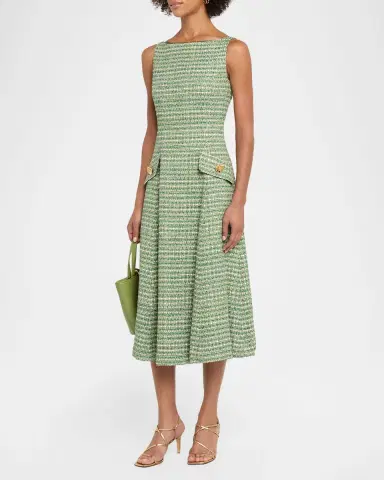 Carolina Herrera Tweed Sleeveless A-Line Dress | Thumbnail 4 Carolina Herrera Tweed Sleeveless A-Line Dress | Thumbnail 4