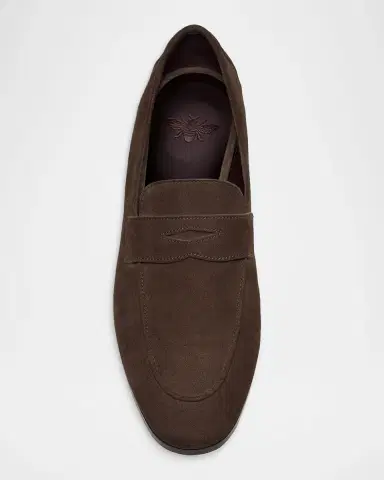 Bougeotte Suede Penny Loafers | Thumbnail 3 Bougeotte Suede Penny Loafers | Thumbnail 3