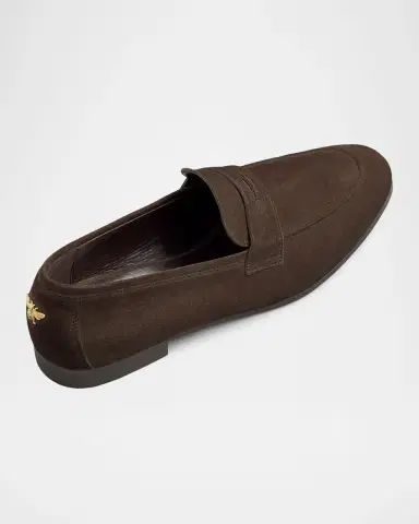 Bougeotte Suede Penny Loafers | Thumbnail 4 Bougeotte Suede Penny Loafers | Thumbnail 4