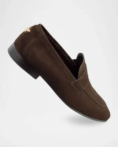 Bougeotte Suede Penny Loafers | Thumbnail 5 Bougeotte Suede Penny Loafers | Thumbnail 5