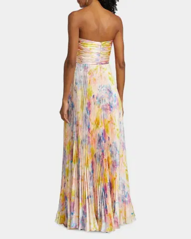 As It May Naomi Abstract Print Satin Strapless Gown | Thumbnail 3 As It May Naomi Abstract Print Satin Strapless Gown | Thumbnail 3