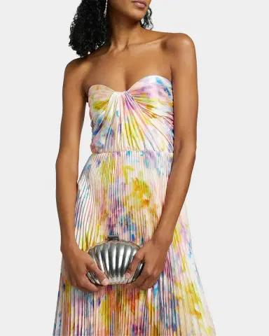 As It May Naomi Abstract Print Satin Strapless Gown | Thumbnail 5 As It May Naomi Abstract Print Satin Strapless Gown | Thumbnail 5