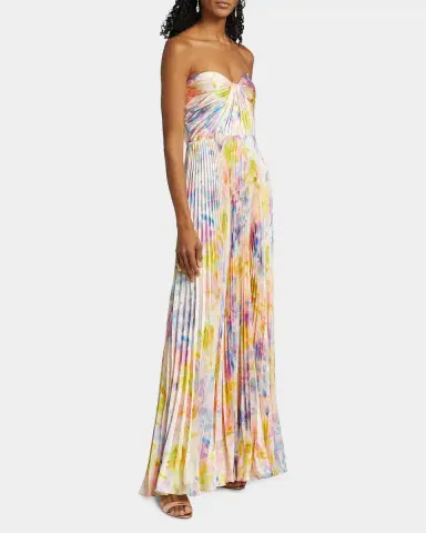 As It May Naomi Abstract Print Satin Strapless Gown | Thumbnail 7 As It May Naomi Abstract Print Satin Strapless Gown | Thumbnail 7