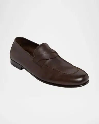 Tom Ford Men's Gigi Leather Twisted-Band Penny Loafers | Thumbnail 5 Tom Ford Men's Gigi Leather Twisted-Band Penny Loafers | Thumbnail 5