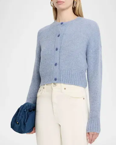 Autumn Cashmere Boxy Merino Wool-Cashmere Knit Cardigan | Thumbnail 4 Autumn Cashmere Boxy Merino Wool-Cashmere Knit Cardigan | Thumbnail 4
