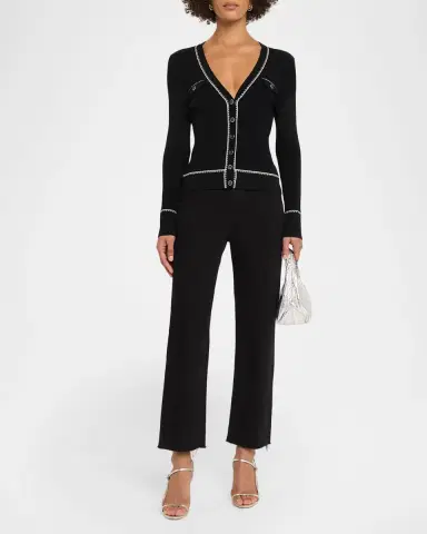 Autumn Cashmere Slim-Fit Rib Knit Cardigan | Thumbnail 2 Autumn Cashmere Slim-Fit Rib Knit Cardigan | Thumbnail 2