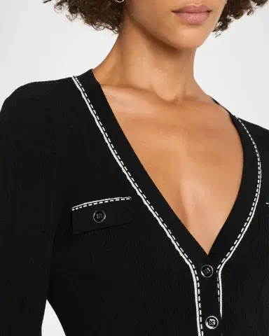 Autumn Cashmere Slim-Fit Rib Knit Cardigan | Thumbnail 5 Autumn Cashmere Slim-Fit Rib Knit Cardigan | Thumbnail 5