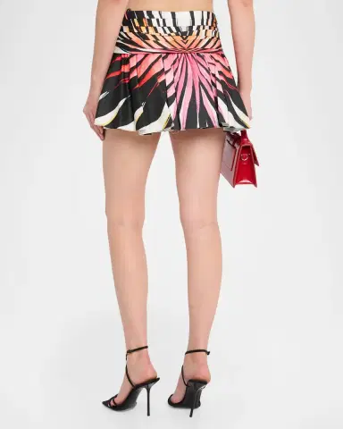 Roberto Cavalli Ray Of Paradise Print Flared Mini Skirt | Thumbnail 3 Roberto Cavalli Ray Of Paradise Print Flared Mini Skirt | Thumbnail 3