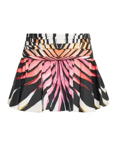 Roberto Cavalli Ray Of Paradise Print Flared Mini Skirt | Thumbnail 1 Roberto Cavalli Ray Of Paradise Print Flared Mini Skirt | Thumbnail 1