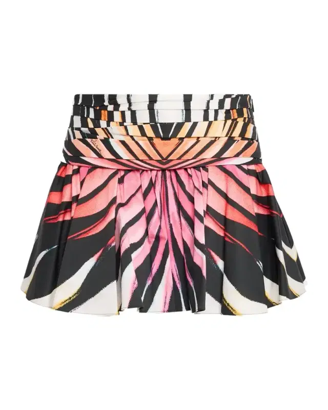 Ray Of Paradise Print Flared Mini Skirt Ray Of Paradise Print Flared Mini Skirt